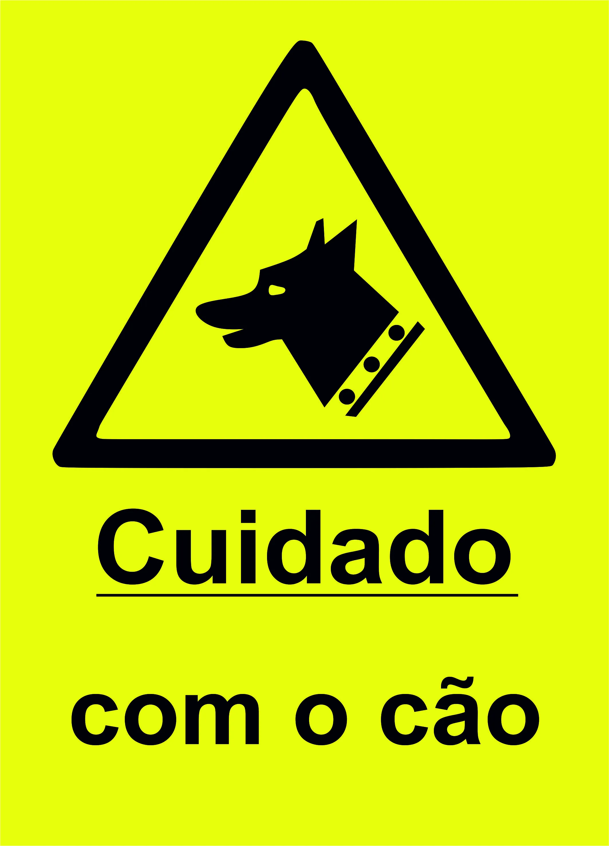 Autocolante Cuidado com o Cão